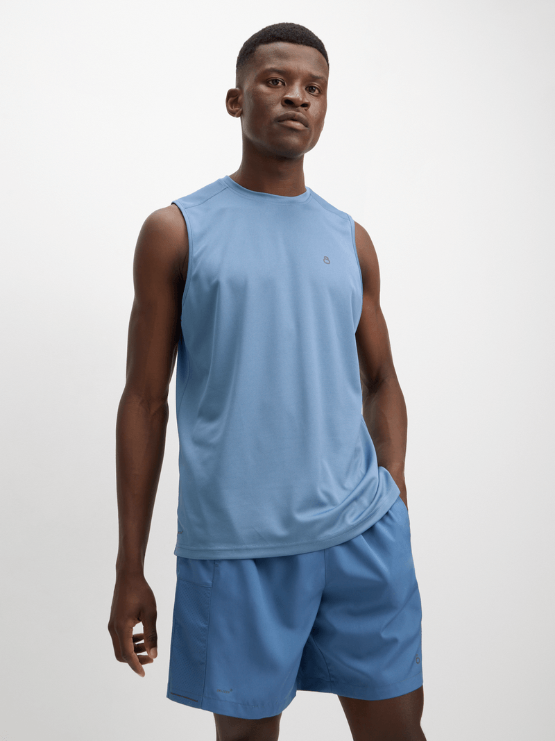 Men&#39;s Legacy Periwinkle Performance Muscle Hugger Athletic Vest Tank Top