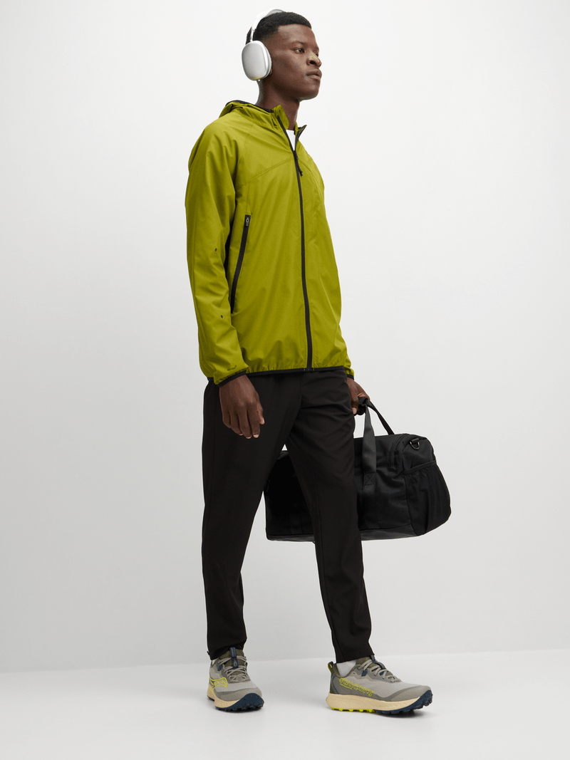 TS Men&#39;s Agility Avo Green Lightweight Quick-Dry Running Jacket with Secure Pockets