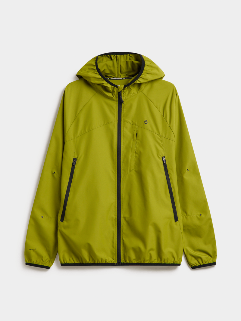 TS Men&#39;s Agility Avo Green Lightweight Quick-Dry Running Jacket with Secure Pockets