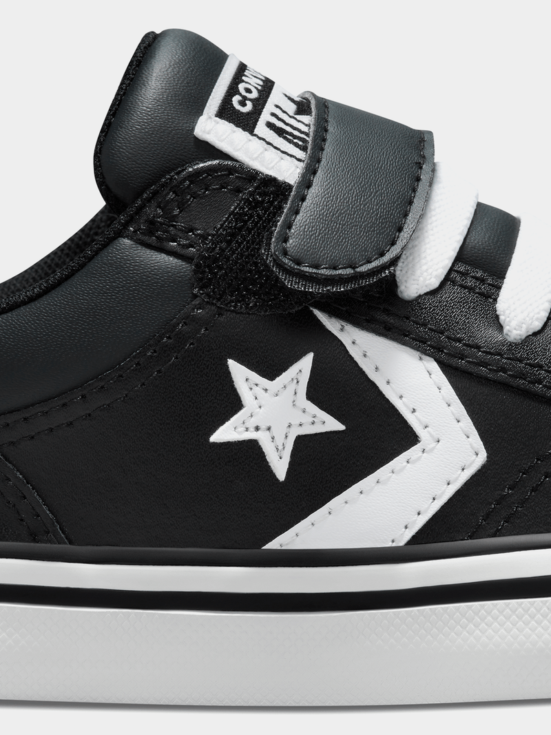 Converse Junior Pre-School Pro Blaze Leather Black/White Sneakers for Active Kids