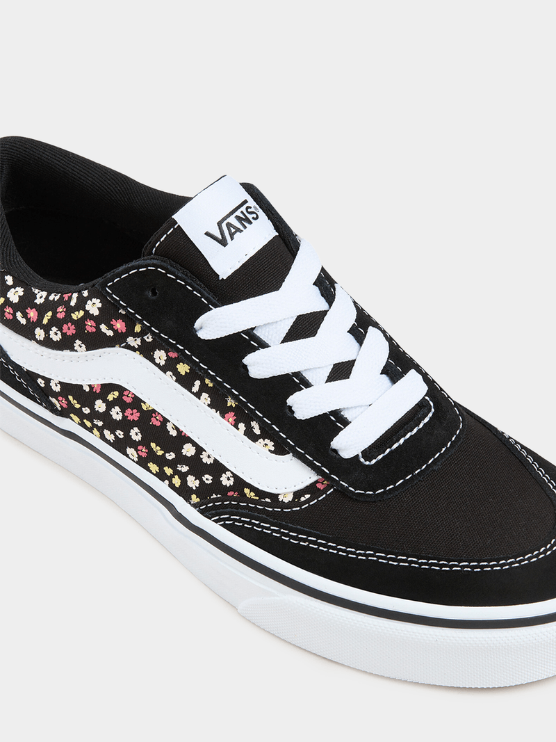 Vans Women's Brooklyn Black Floral Canvas Sneakers - Classic Court Style