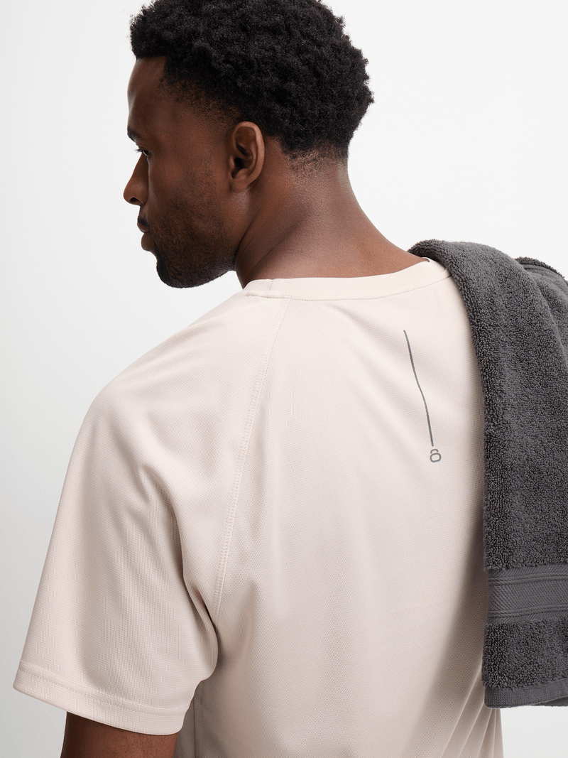 Men's Performance Legacy Stone Tee: Moisture-Wicking, UV Protection, Reflective Accents