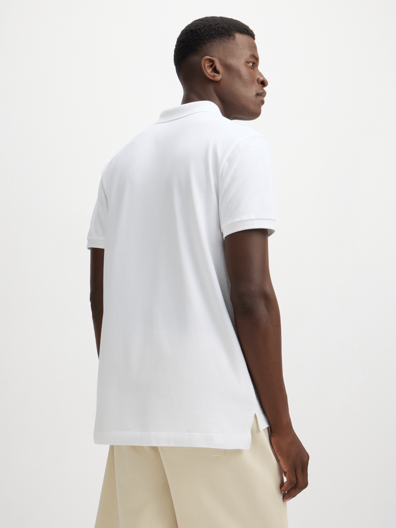 TS Men's Everyday Pique White Golfer Polo - Classic Sporty Comfort
