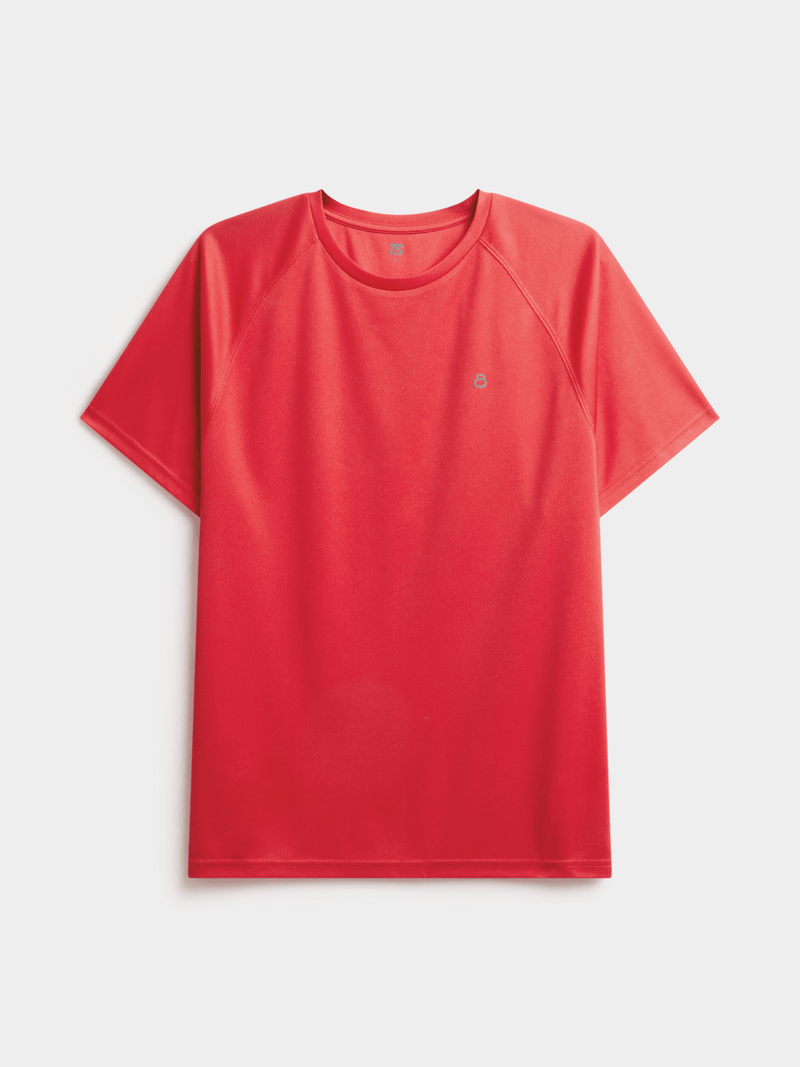 TS Men&#39;s Legacy Red Active Tee: Moisture-Wicking, UV Protection, Reflective Comfort.