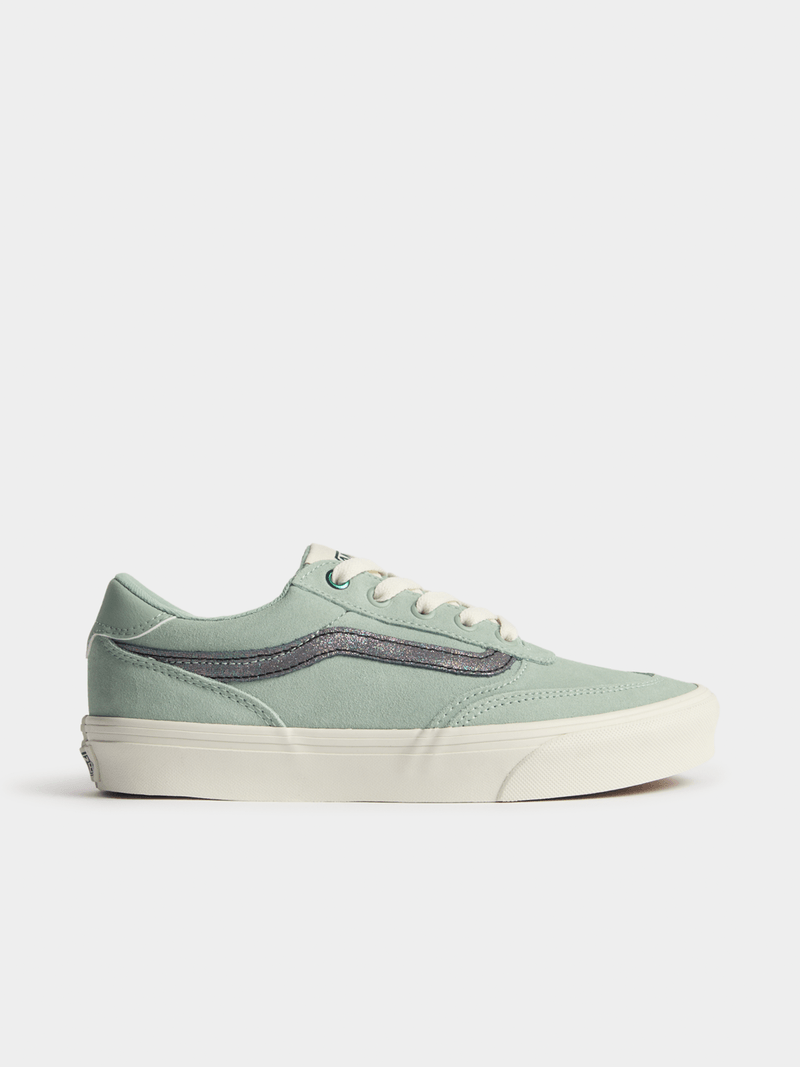 Vans Women's Brooklyn Olive Green/Grey Canvas Sneakers - Comfortable Skate Style