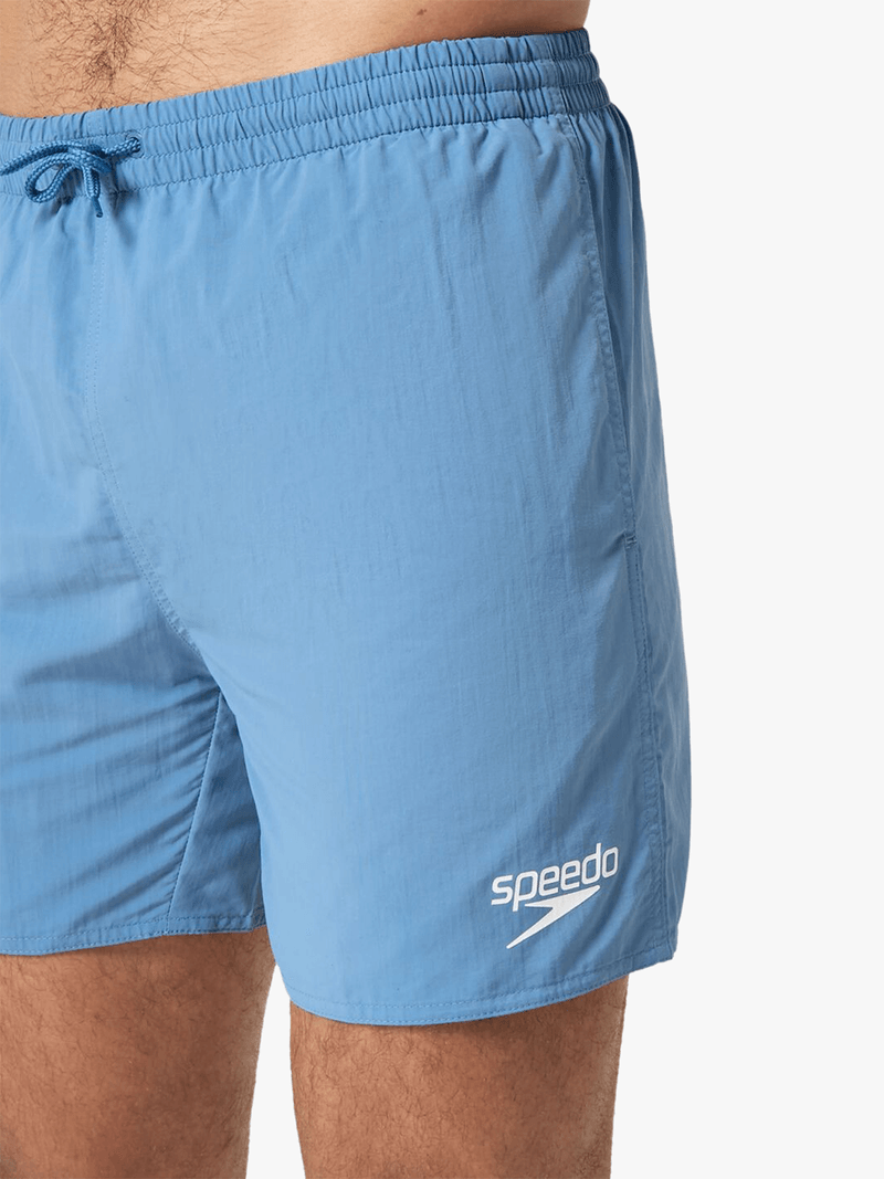 Speedo Men&#39;s Essentials 16-Inch Washed Blue Recycled Quick-Dry Watershorts with Pockets