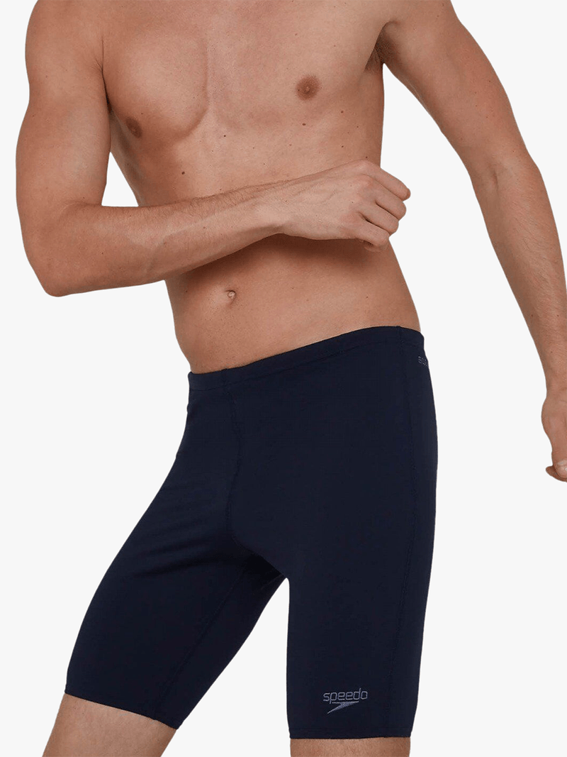 Speedo Men's Essential Endurance+ Navy Jammer: Durable Chlorine-Resistant Swim Trunks