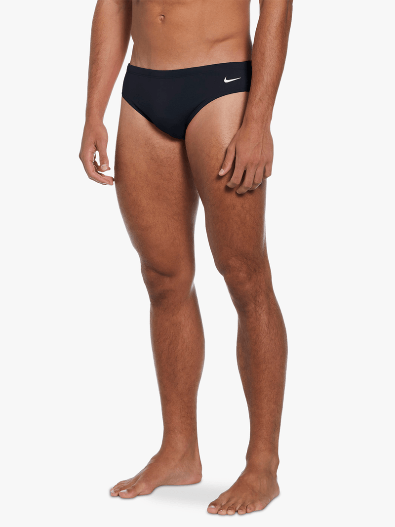 Nike Men&#39;s HydraStrong Solid Black Performance Swim Brief - Durable, Comfort Fit