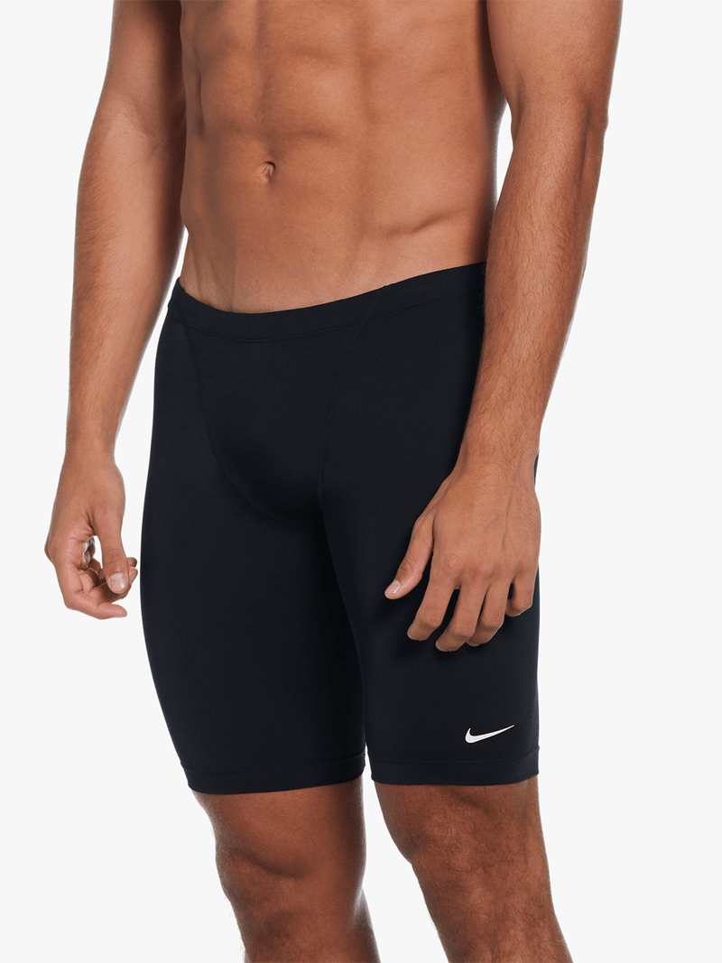 Nike Men&#39;s Hydrastrong Solid Black Jammer Swimsuit for Performance &amp; Durability