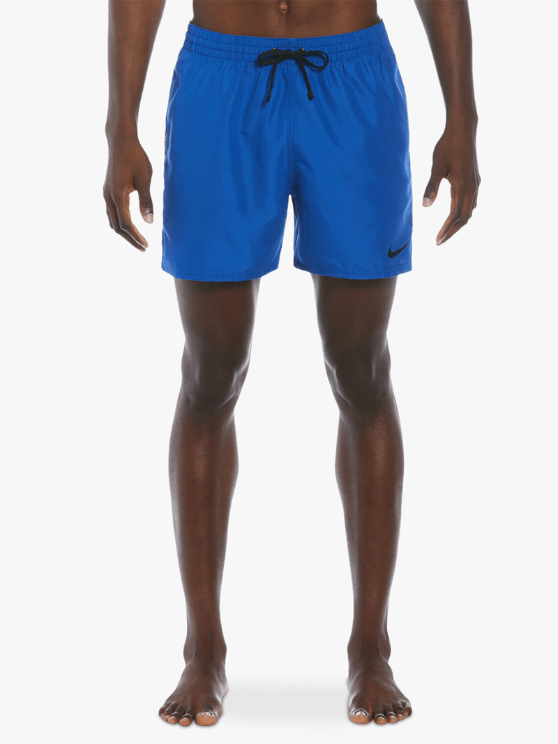 Nike Men&#39;s Logo Tape 5-Inch Game Royal Blue Volley Swim Shorts