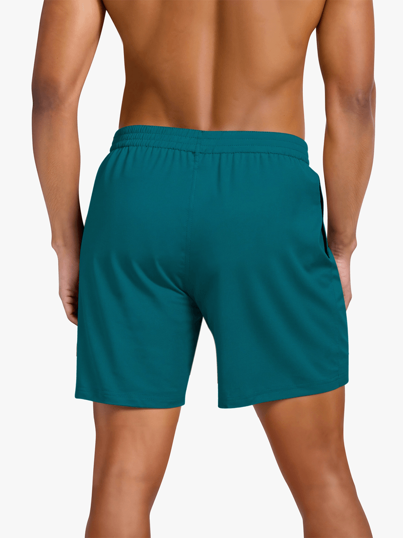 Nike Men&#39;s Essential 7-Inch Volley Swim Shorts - Quick-Dry Green Abyss