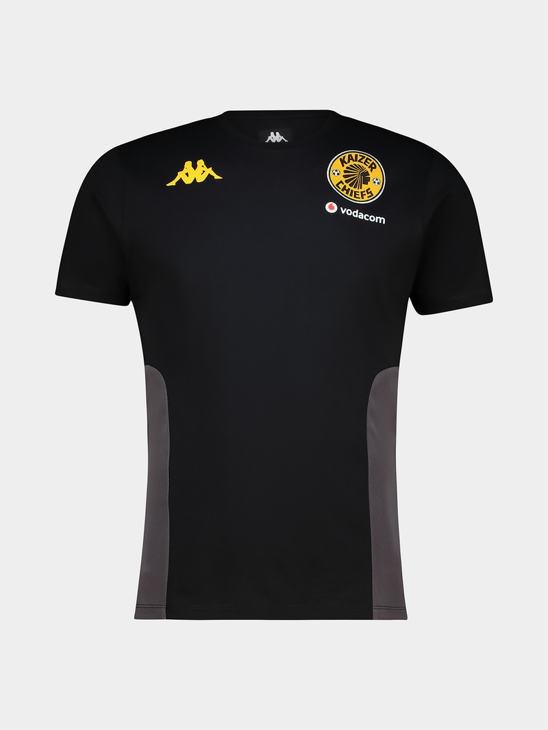 Kappa Men&#39;s Kaizer Chiefs Millido Performance Travel Tee - Black Comfort Shirt