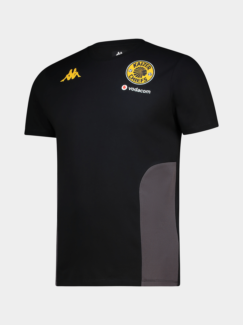 Kappa Men's Kaizer Chiefs Millido Performance Travel Tee - Black Comfort Shirt