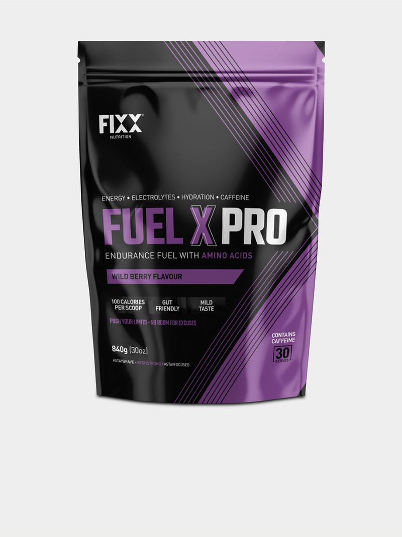 Fixx Fuel X Pro Wildberry Caffeinated Endurance Fuel Powder, 840g, 30 Servings