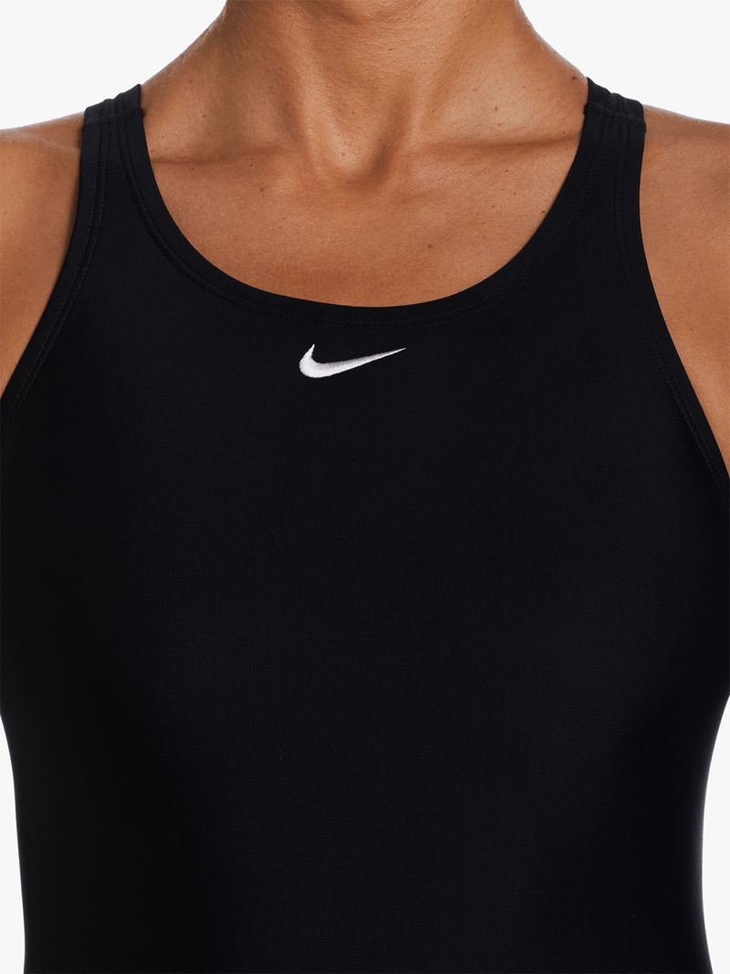 Nike Women&#39;s Fastback Black One-Piece Swimsuit - HydraStrong Fabric for Endless Fun