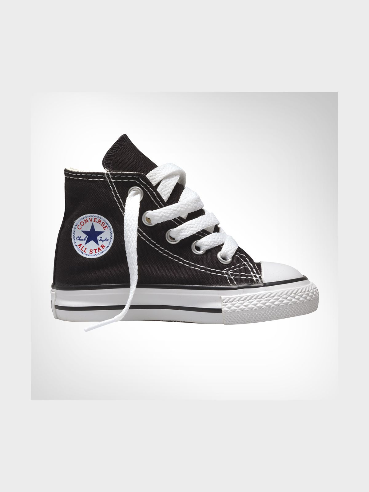 Classic Converse Junior Pre-School All Star Black/White Canvas Sneakers
