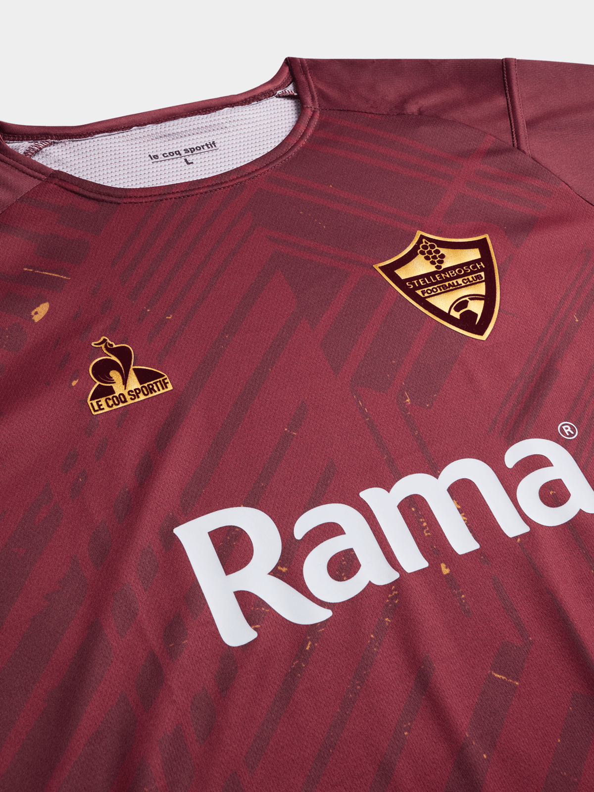 Le Coq Sportif Men's Stellenbosch FC Home Maroon Athletic Stadium Jersey