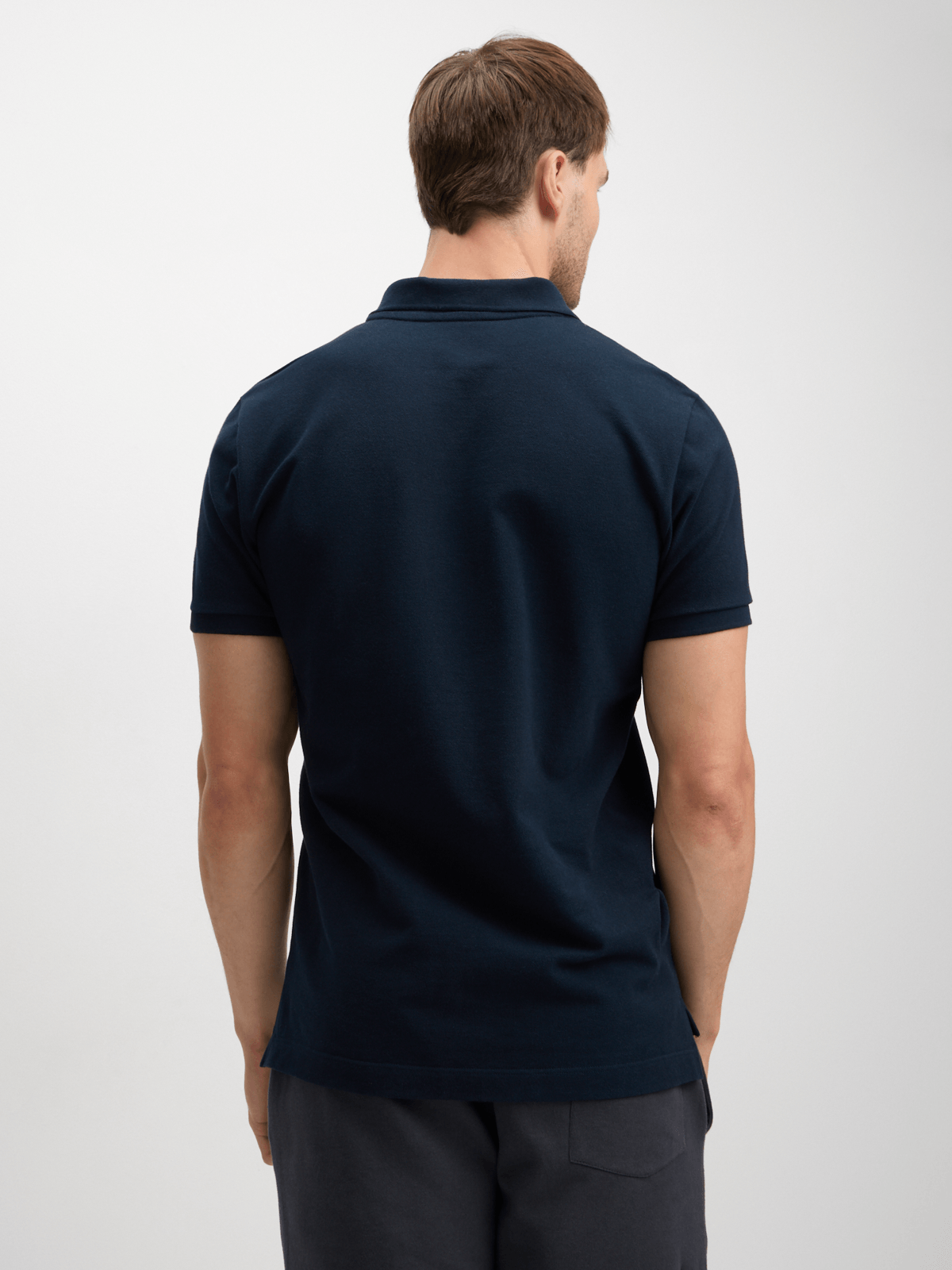 Men&#39;s Navy Pique Cotton Polo Shirt – Comfortable Everyday Golfer Top