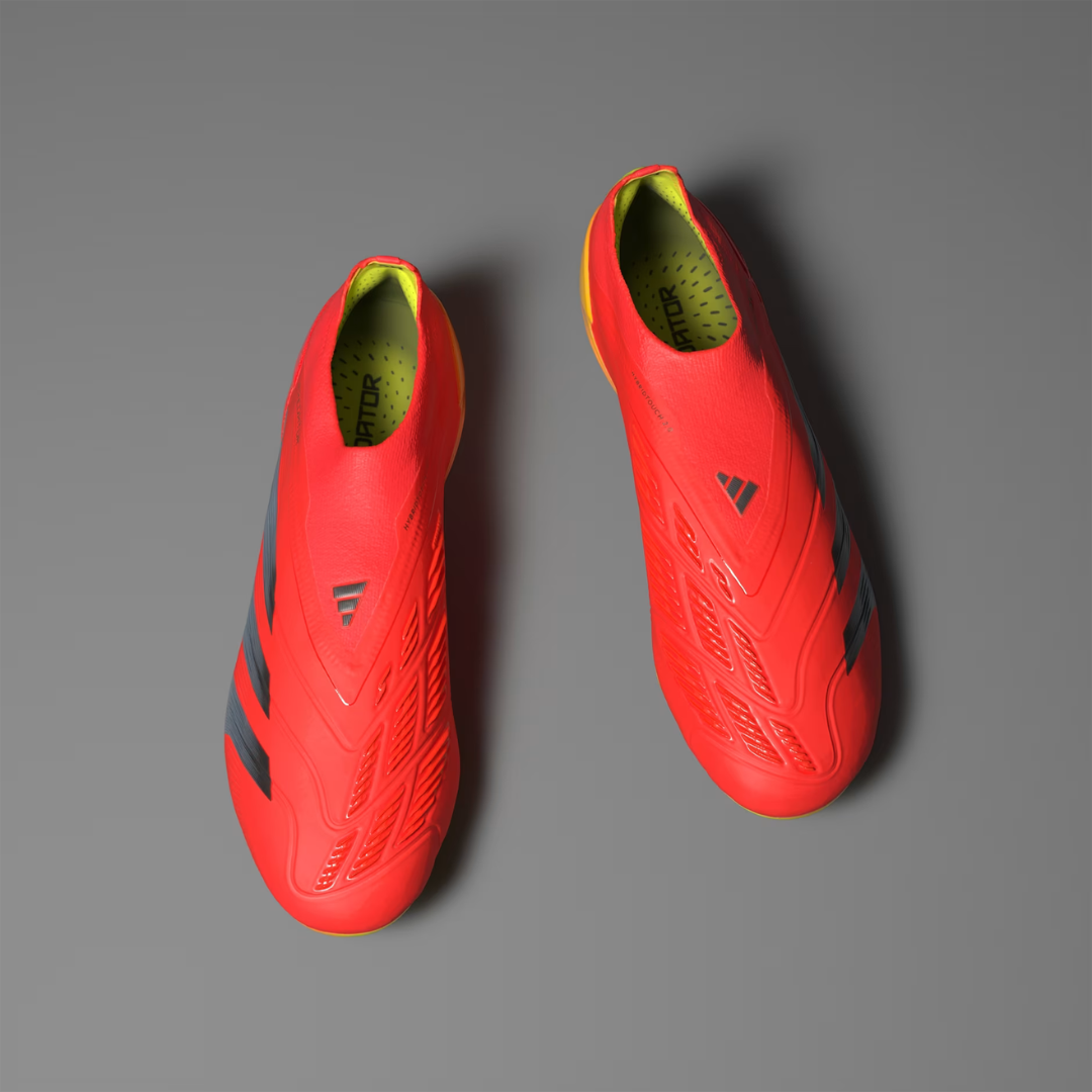 PREDATOR ELITE LACELESS BOOTS FIRM GROUND - Solar Red / Core Black / Team Solar Yellow 2