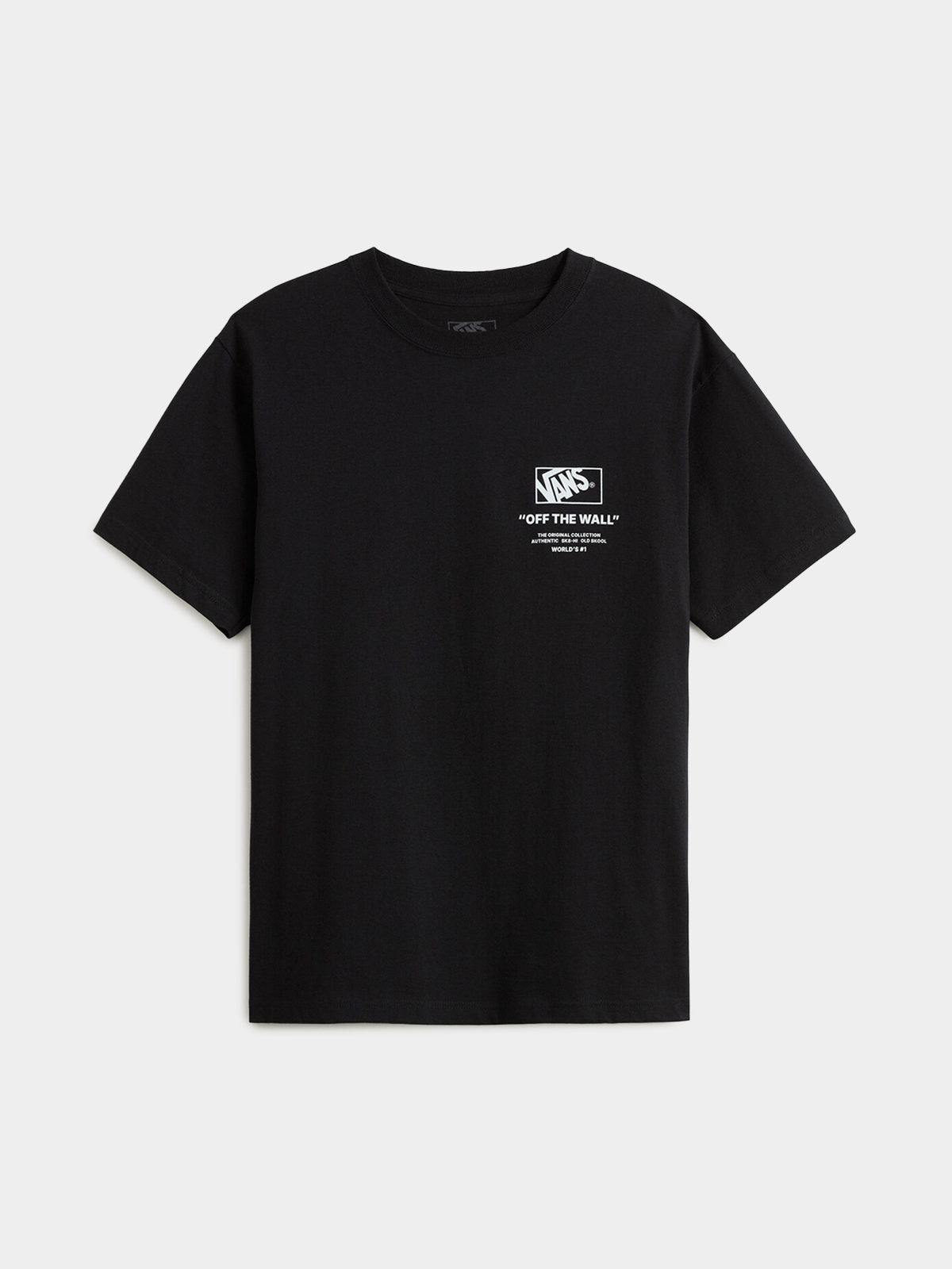 Vans Men&#39;s &#39;Off The Wall&#39; Classic Logo Cotton Short Sleeve Black Tee