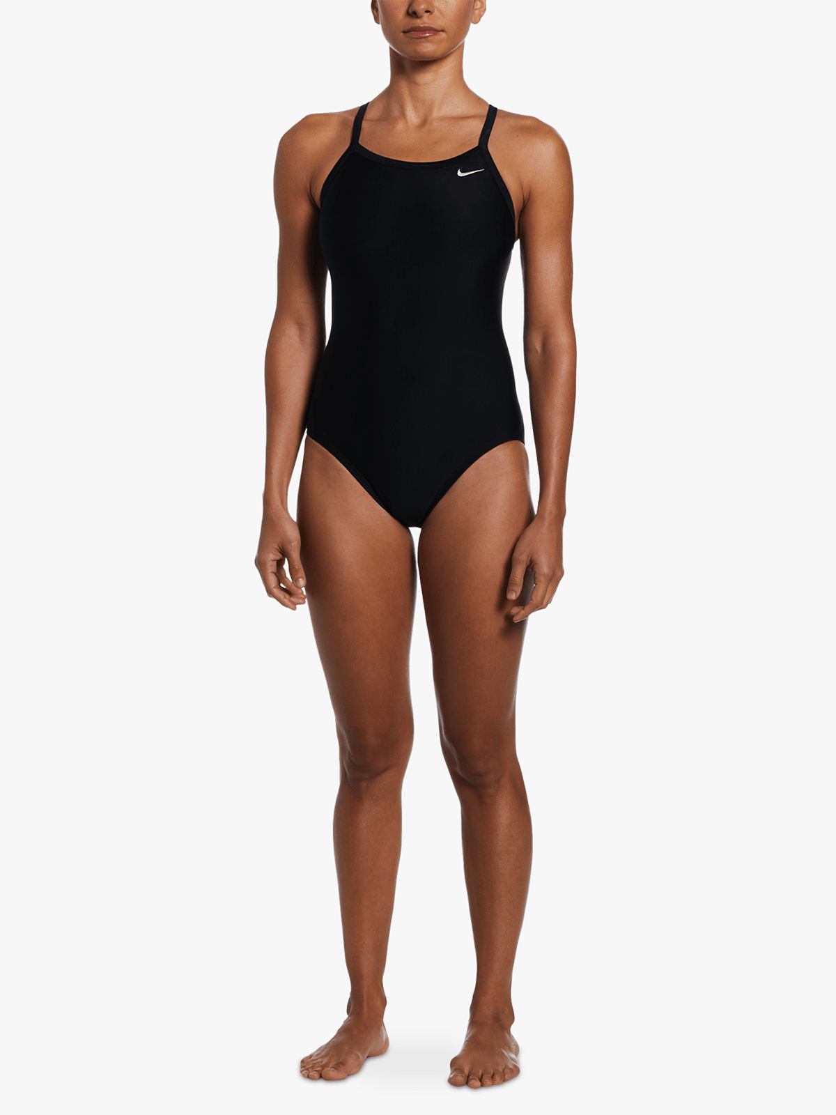 Nike Women&#39;s Racerback Black HydraStrong Swimsuit - Durable Performance One-Piece