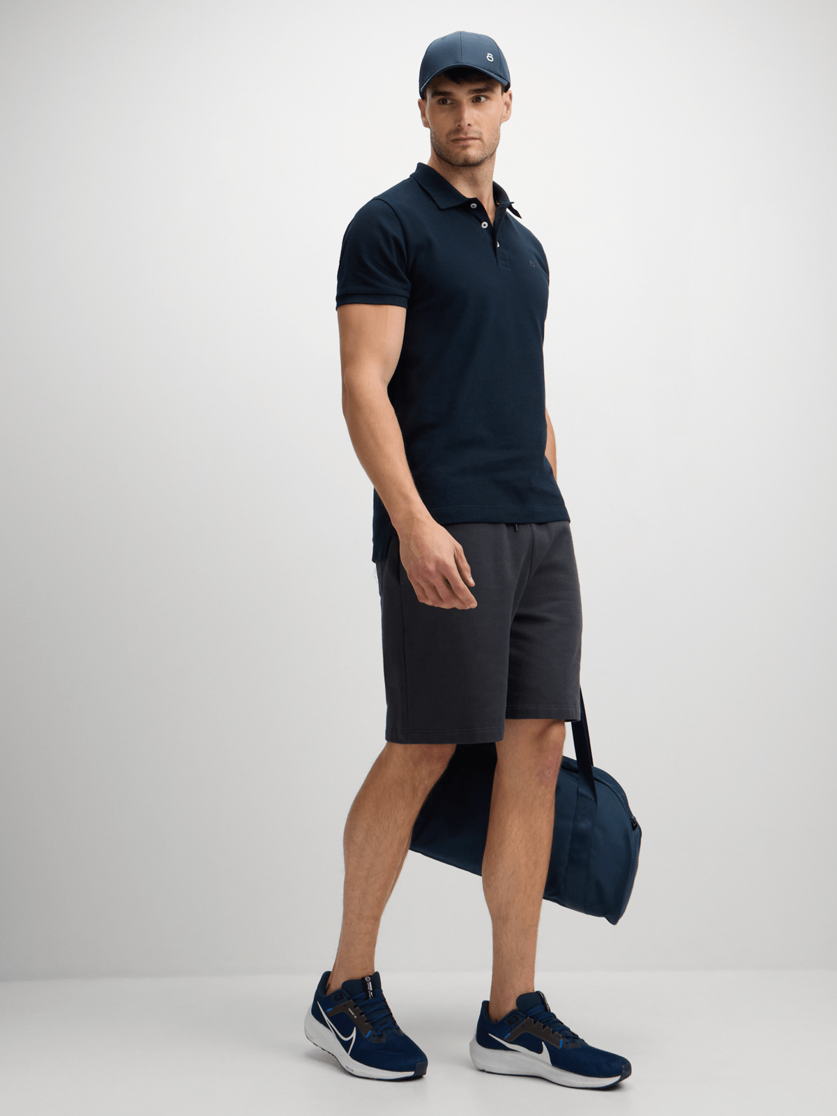 Men&#39;s Navy Pique Cotton Polo Shirt – Comfortable Everyday Golfer Top