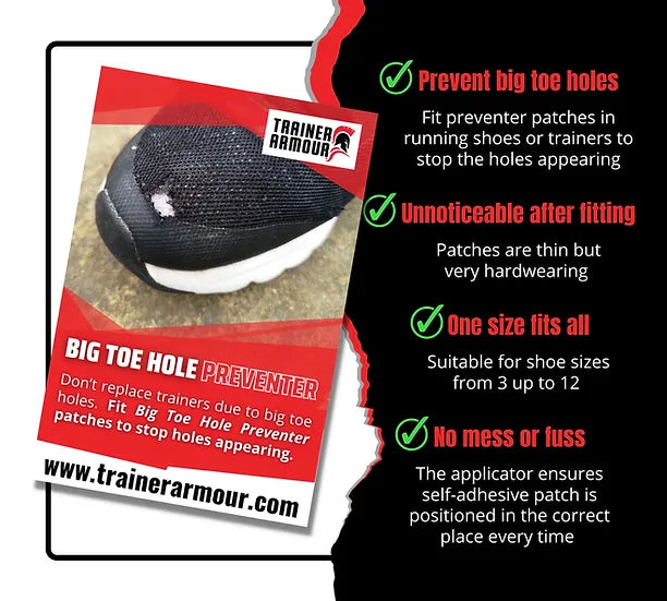 Big Toe Hole Preventer Patches