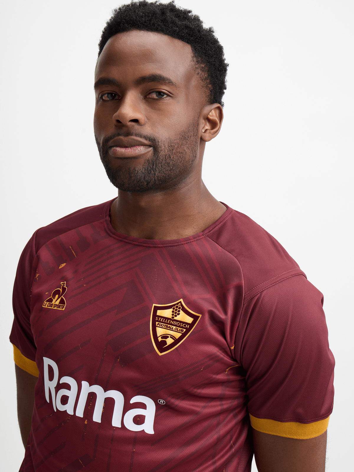 Le Coq Sportif Men&#39;s Stellenbosch FC Maroon Home Stadium Performance Jersey