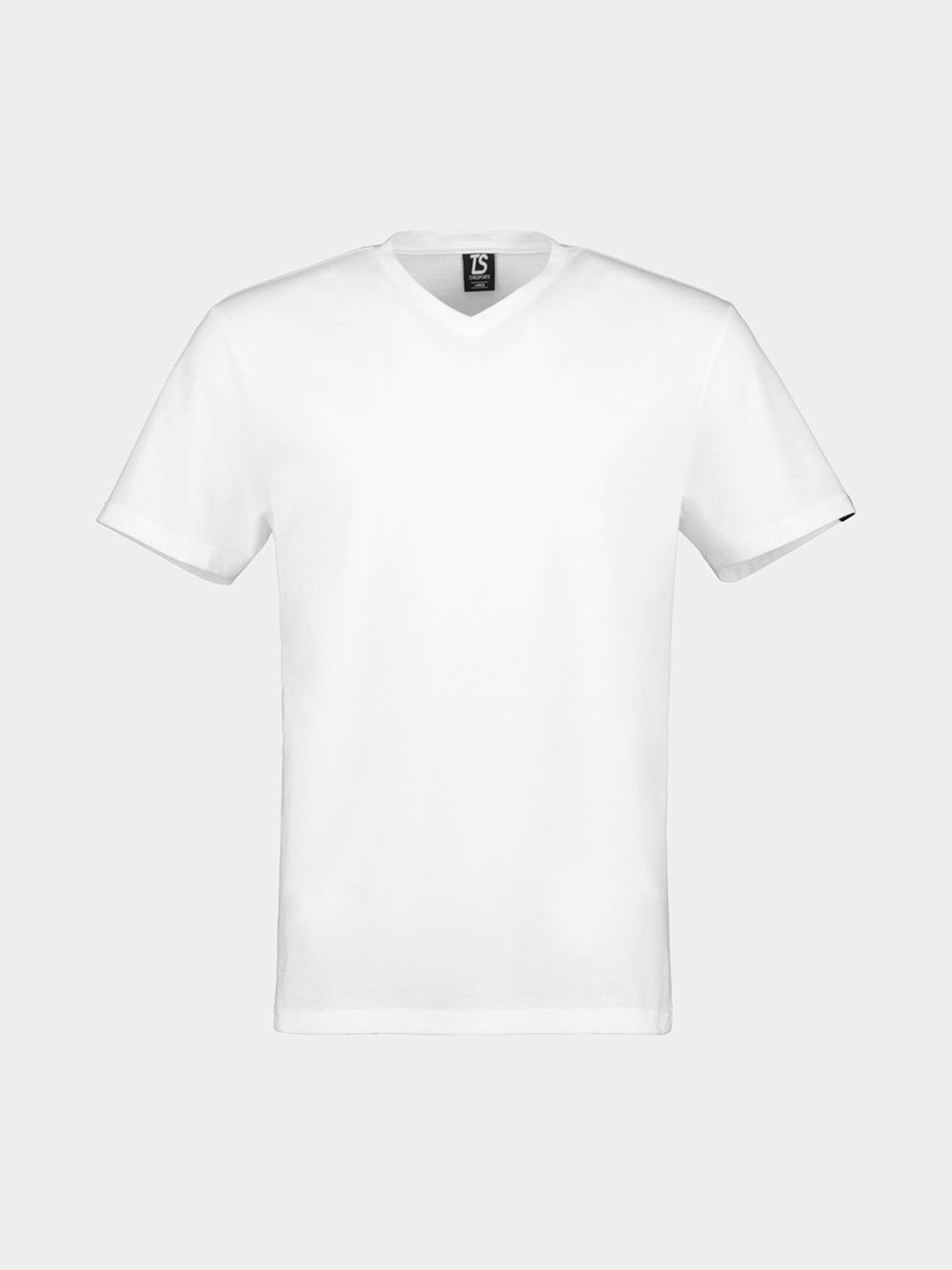 Premium Men&#39;s Everyday V-Neck White Tee: Soft, Breathable Cotton Blend T-Shirt