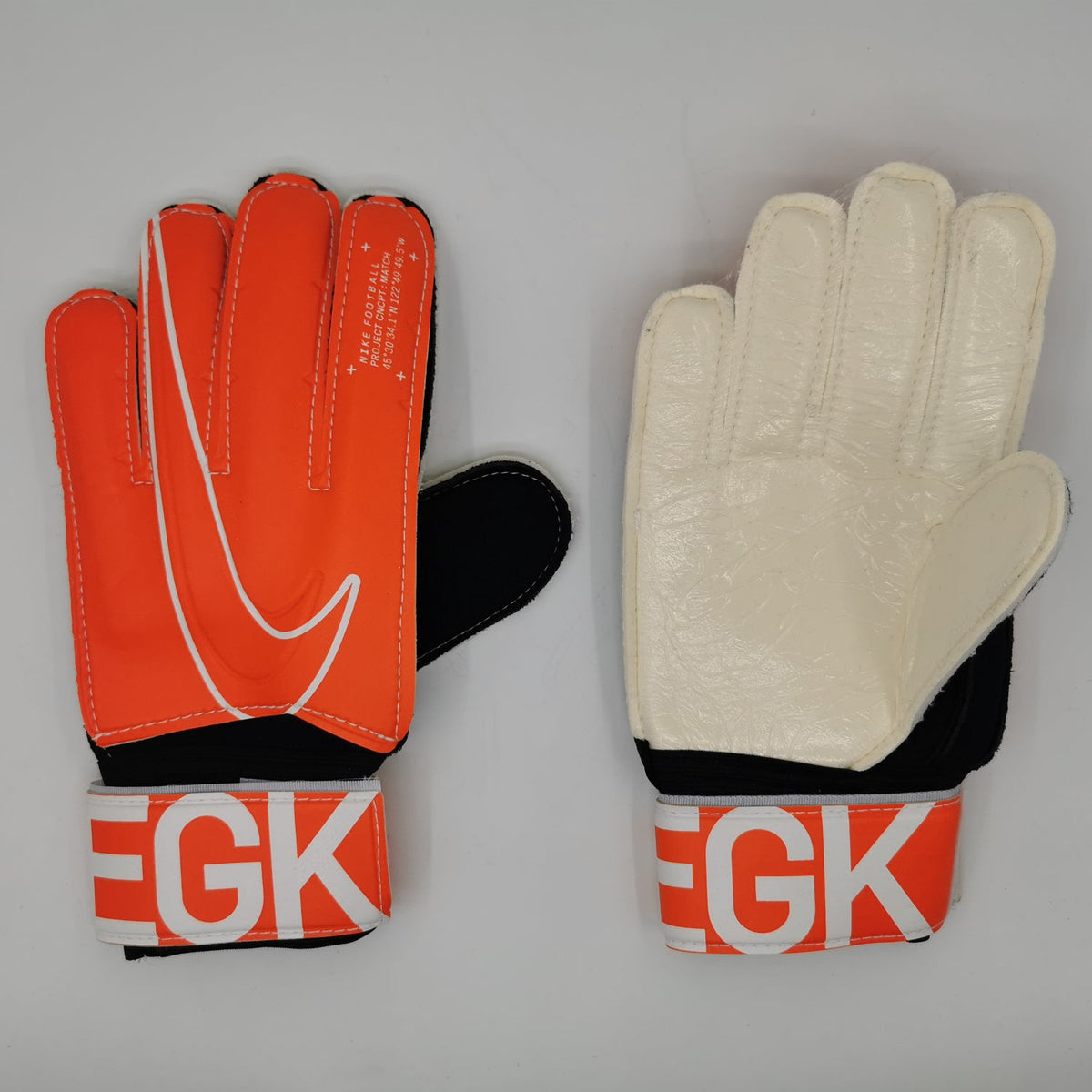 N12 goalkeeper gloves with finger guards Orange