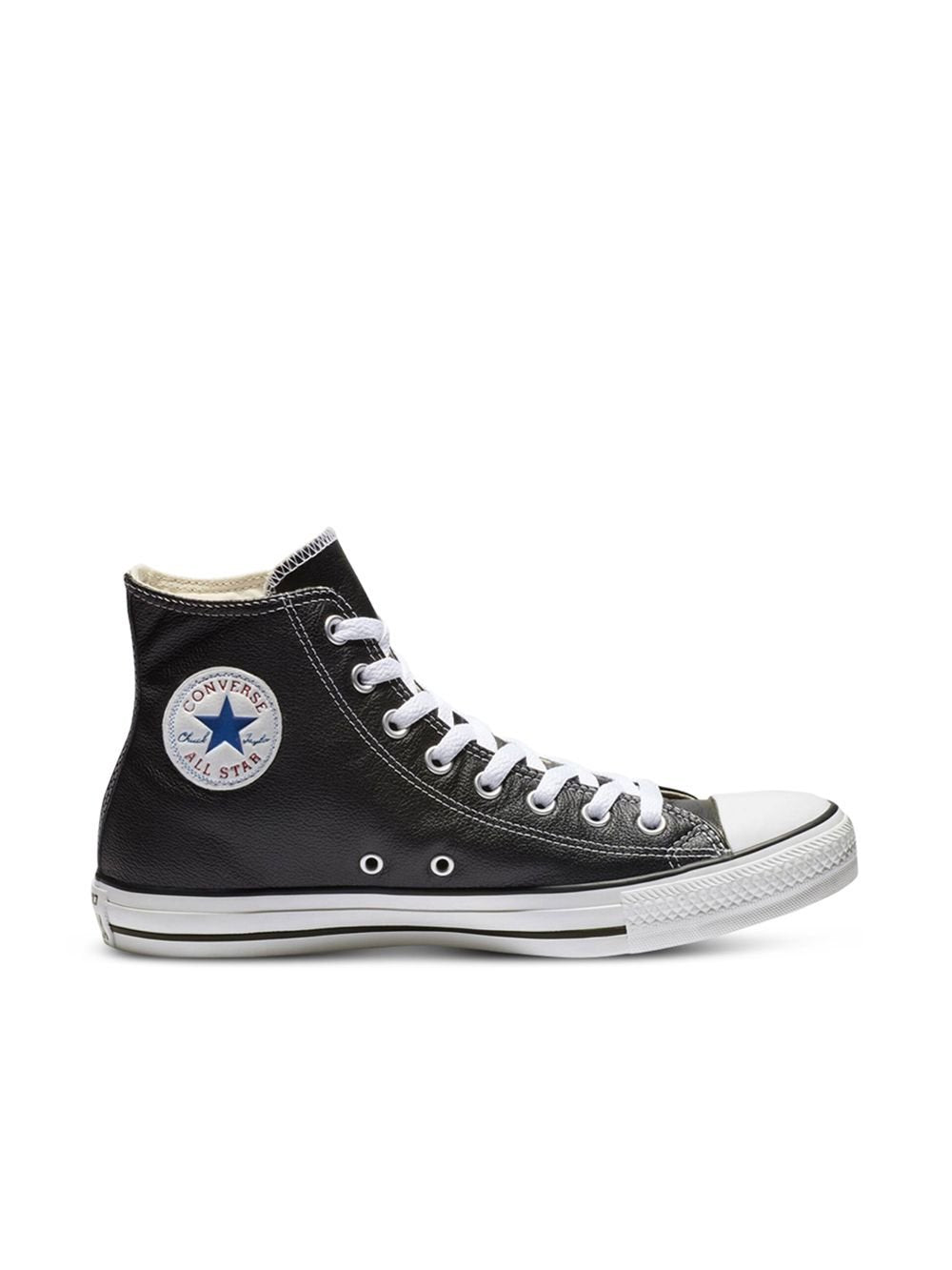 Converse Men&#39;s Chuck Taylor All Star Leather High-Top Sneakers, Classic Black