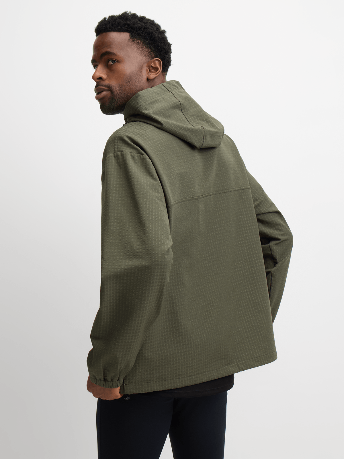 Stylish Men&#39;s Hybrid Textured Zip-Through Fatigue Jacket for Dynamic Lifestyles