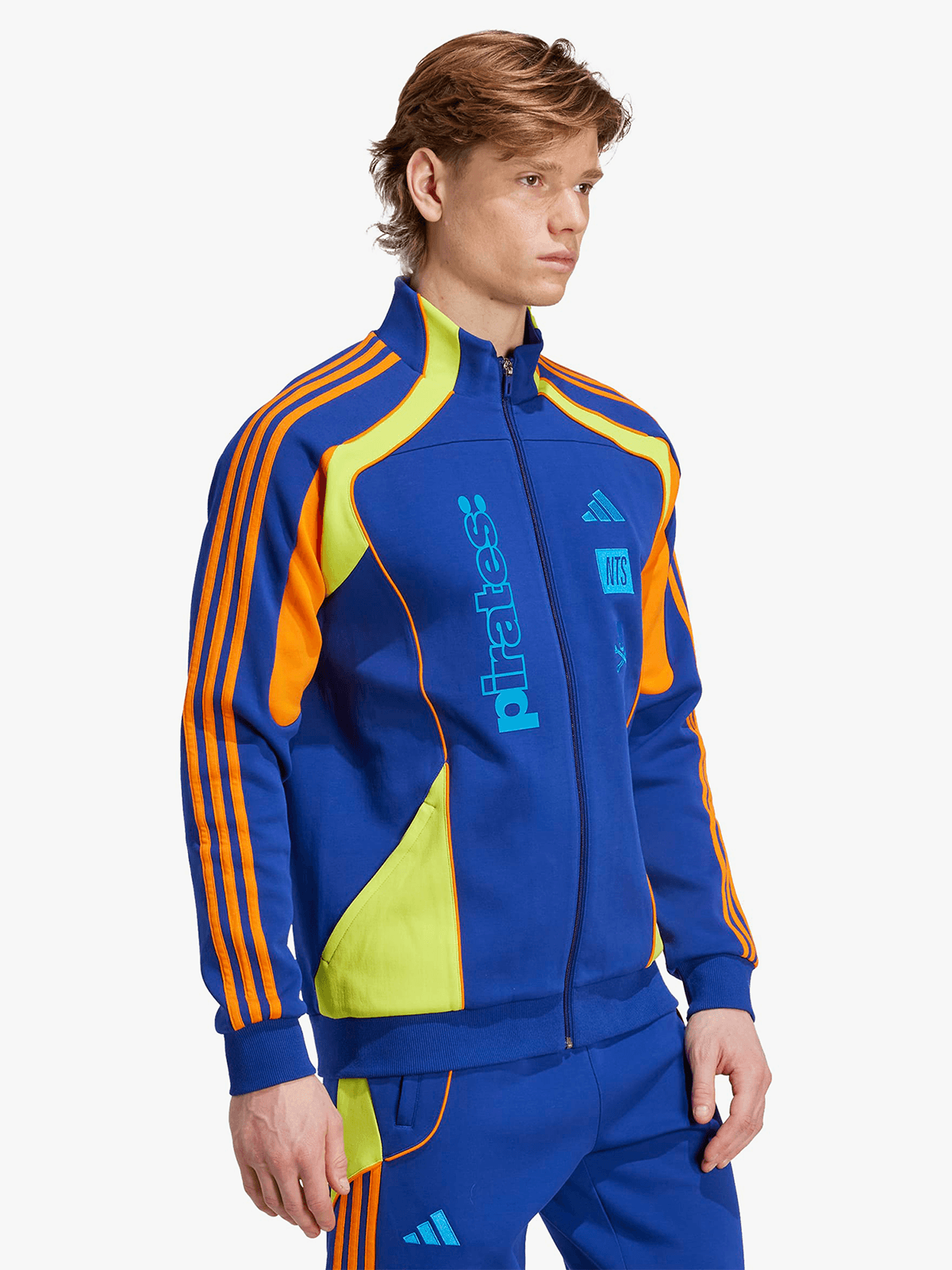 adidas Men&#39;s Orlando Pirates NTS UBP Full-Zip Navy Orange Track Jacket