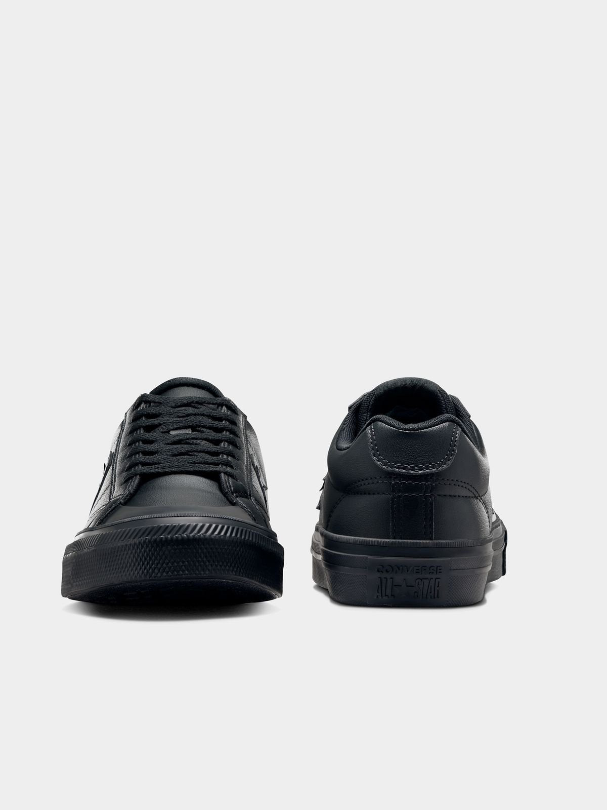 Converse Men&#39;s Sport Casual Faux Leather Black Sneakers for Everyday Style