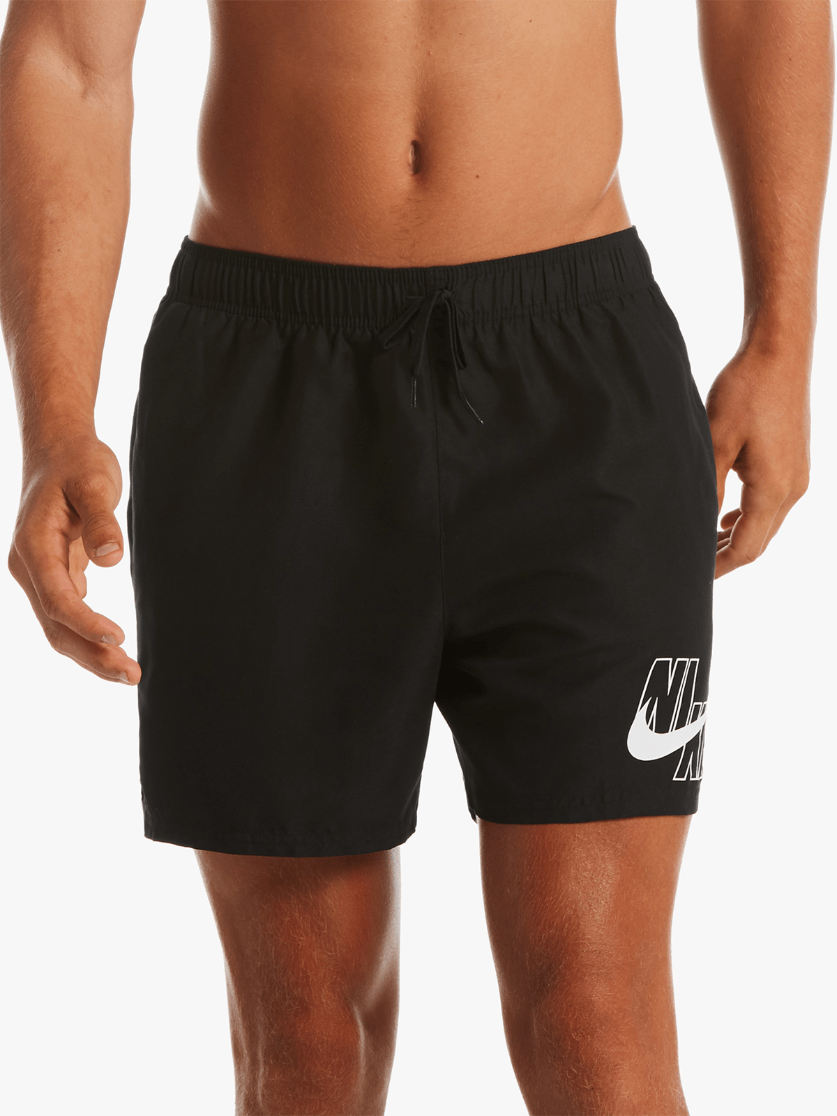 Nike Men&#39;s Classic Logo 5-Inch Black Volley Quick-Dry Swim Shorts