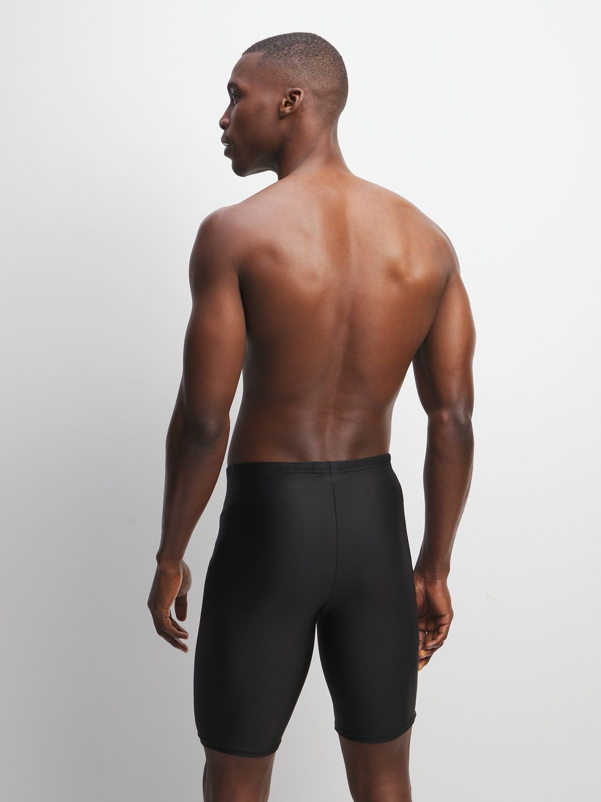 Men&#39;s Performance Panel Swim Jammer with Geometric Print, Quick-Dry, Comfortable Fit