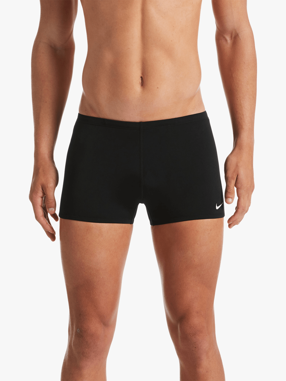Nike Men&#39;s HydraStrong Solid Square Leg Black Jammer Swimsuit