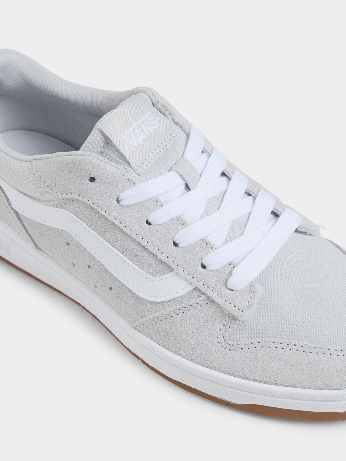 Vans Men's Ryland Grey White Gum Sneakers - Classic Suede Streetwear Style