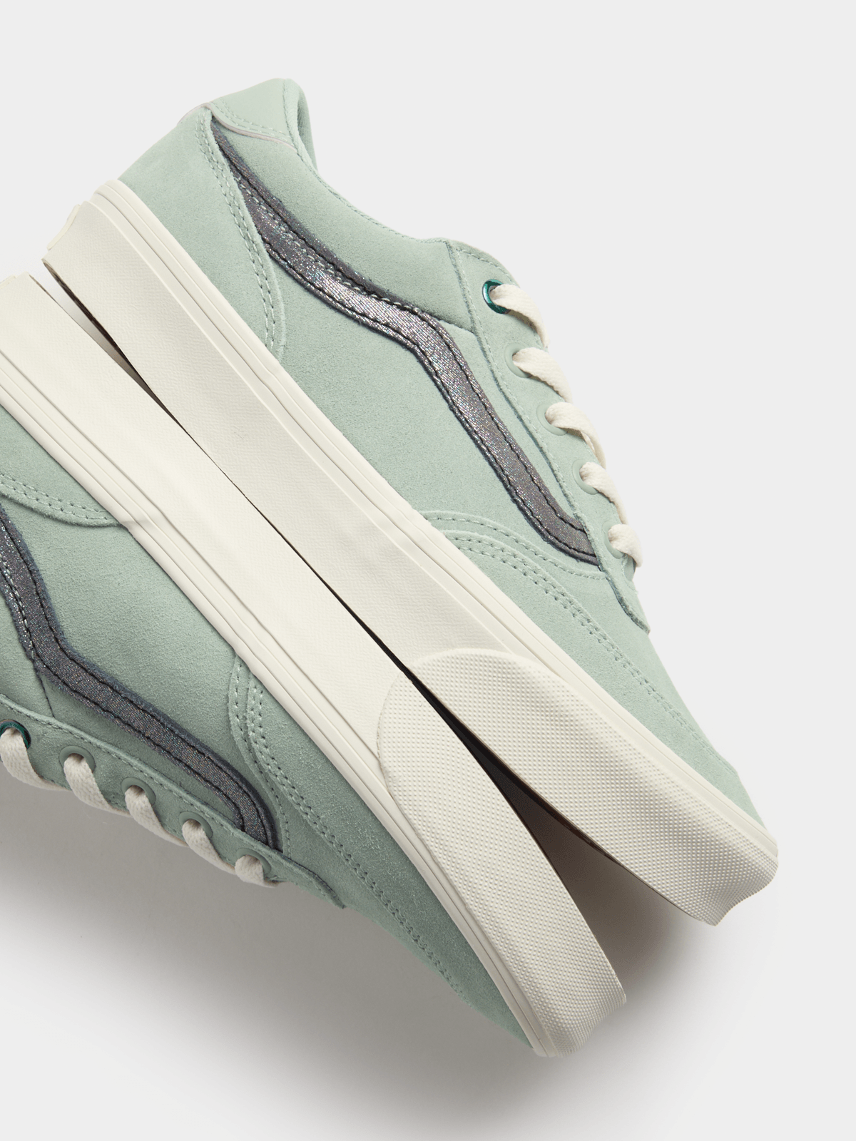 Vans Women&#39;s Brooklyn Olive Green/Grey Canvas Sneakers - Comfortable Skate Style