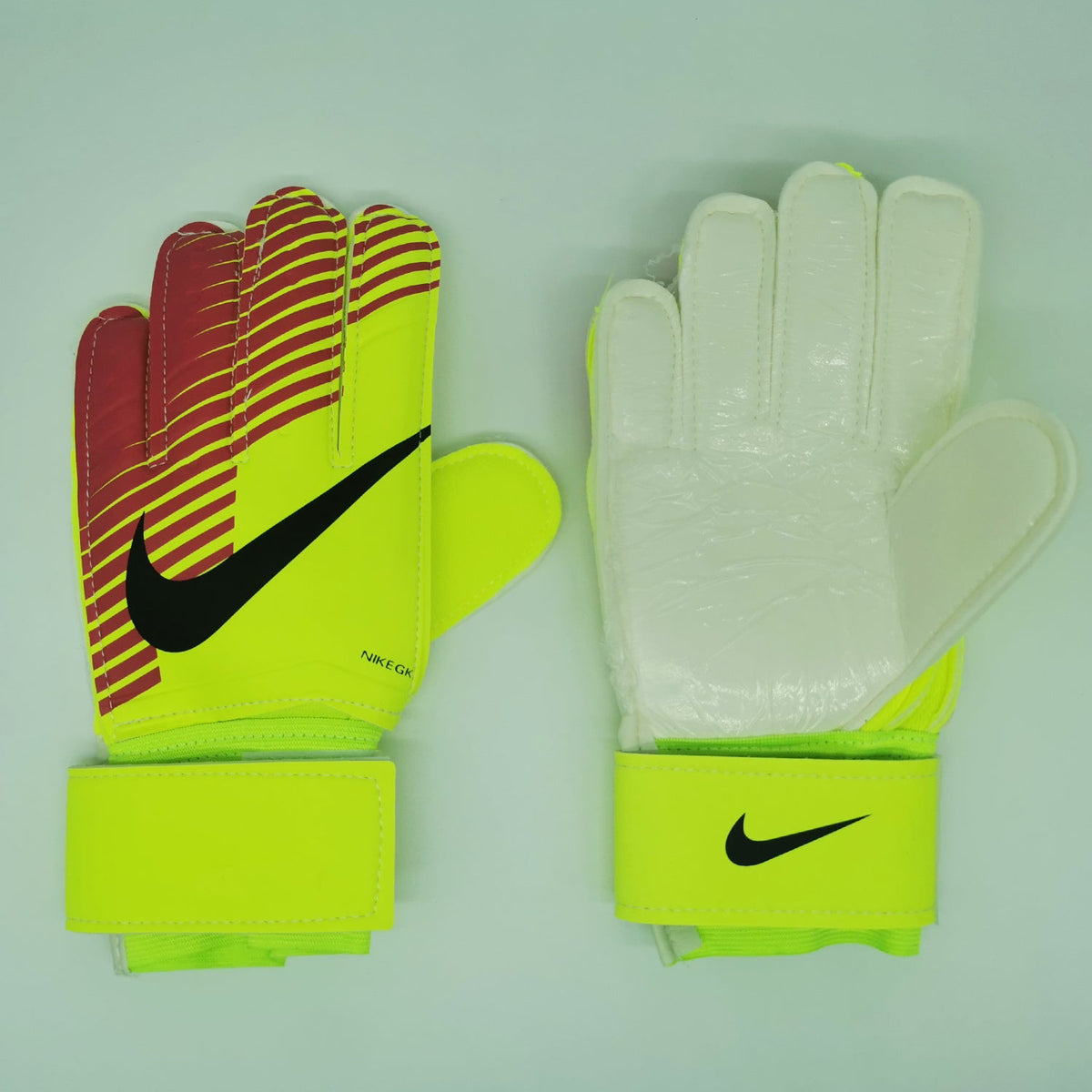 N13 Nike Finger Guard Gloves Yellow Red