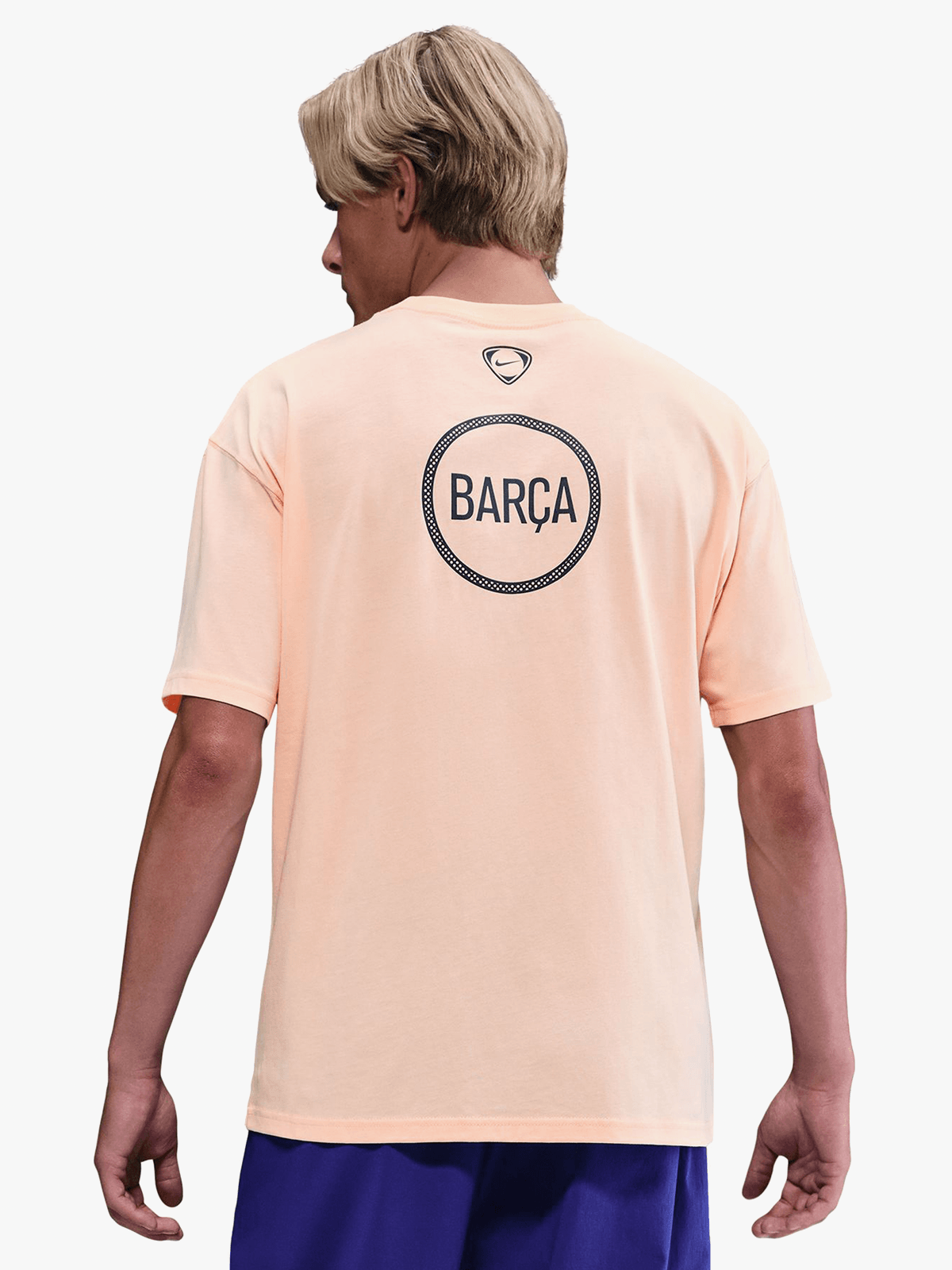 Nike Men's FC Barcelona T90 Remix Mango Tee - Retro Football Style