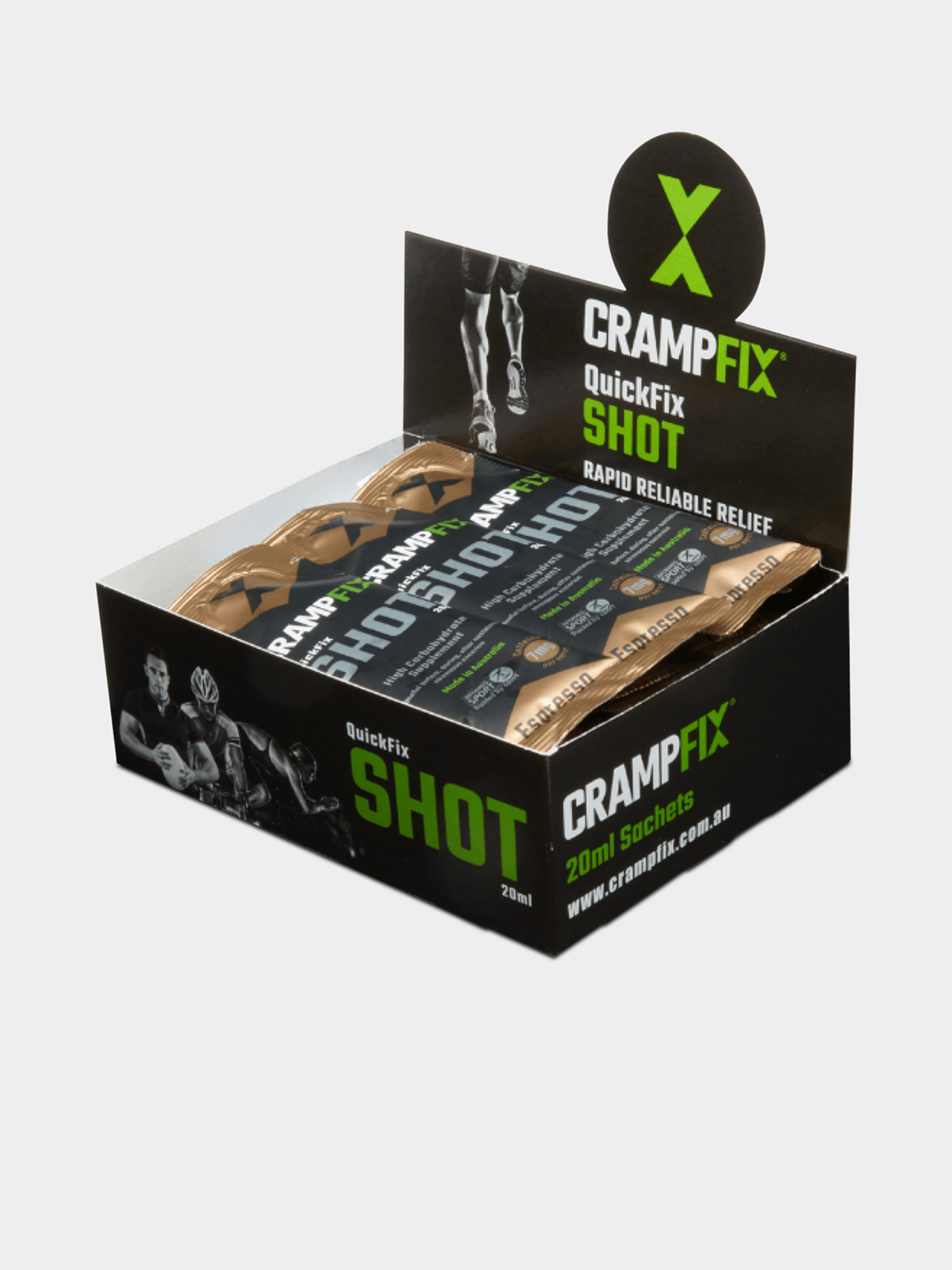 Fixx CrampFIX Rapid Muscle Cramp Relief Espresso Shot for Athletes, Portable 20ml