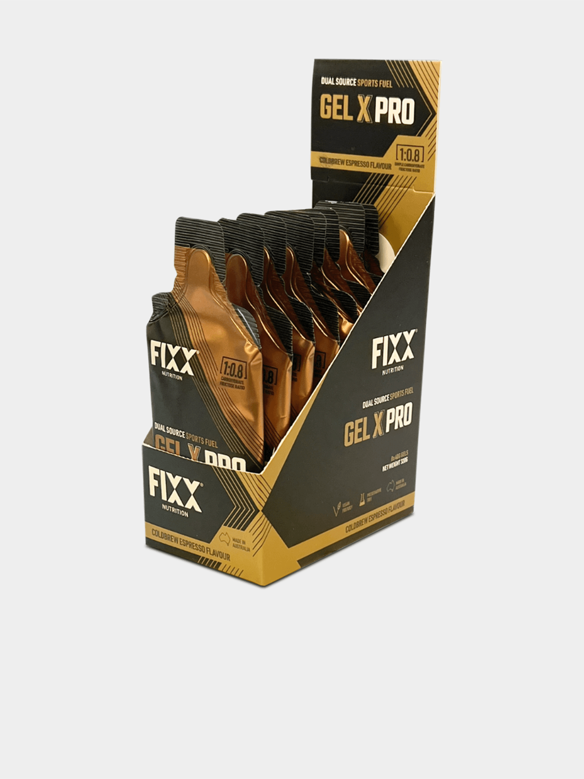 FIXX Gel X Pro 40g Caffeinated Coldbrew Espresso Energy Boost