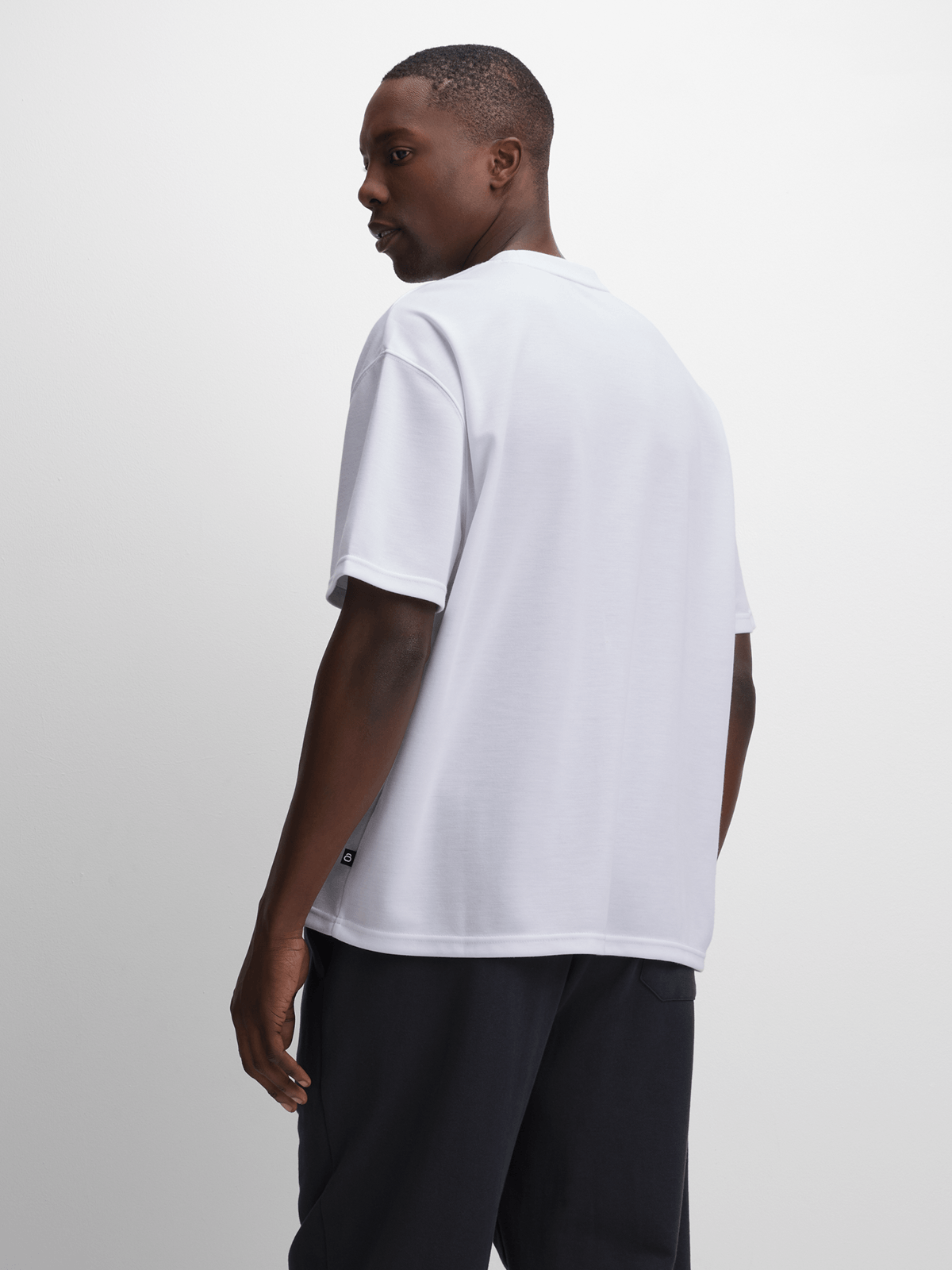 Men&#39;s Premium Interlock Tonal White Tee – Soft, Durable, Workout &amp; Style