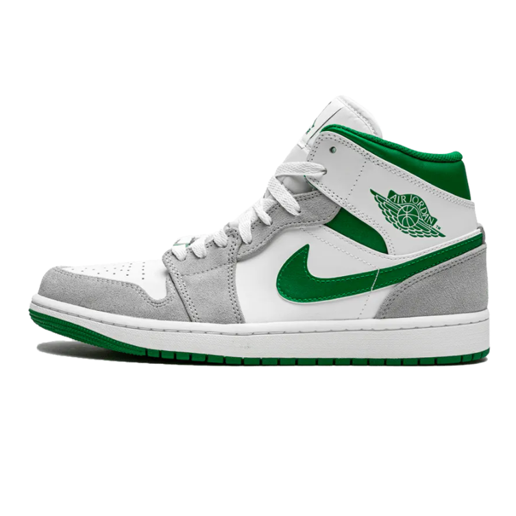 AIR JORDAN 1 MID GREY PINE GREEN