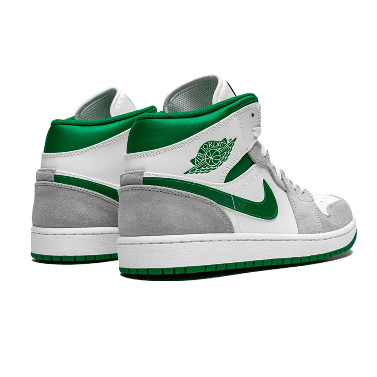 AIR JORDAN 1 MID GREY PINE GREEN