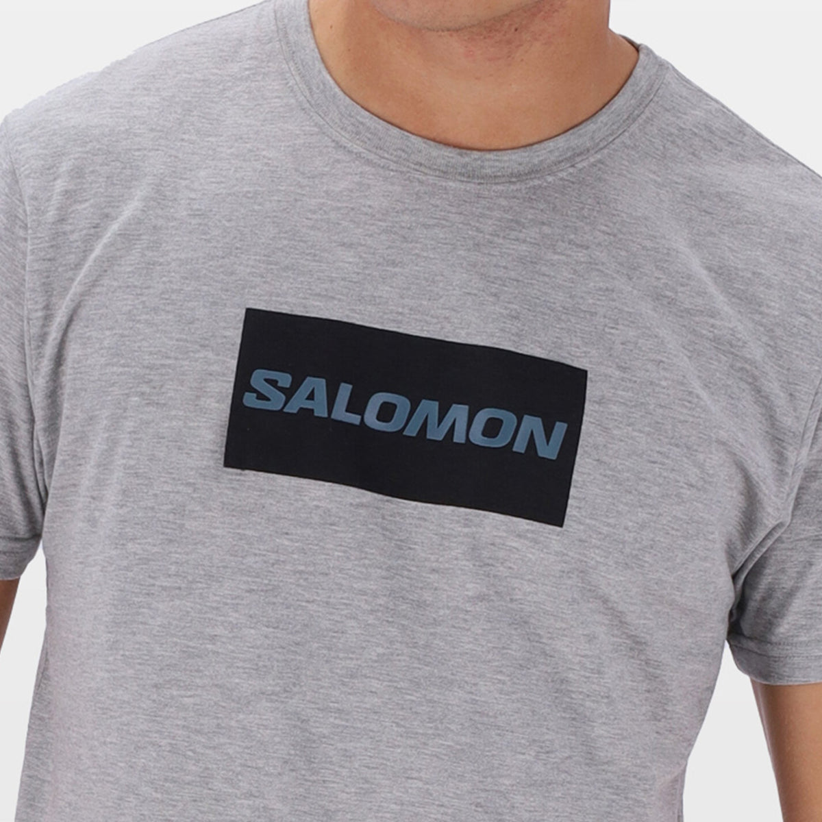 Salomon Block Out Men&#39;s Short Sleeve Cotton Tee - Breathable Graphic Print