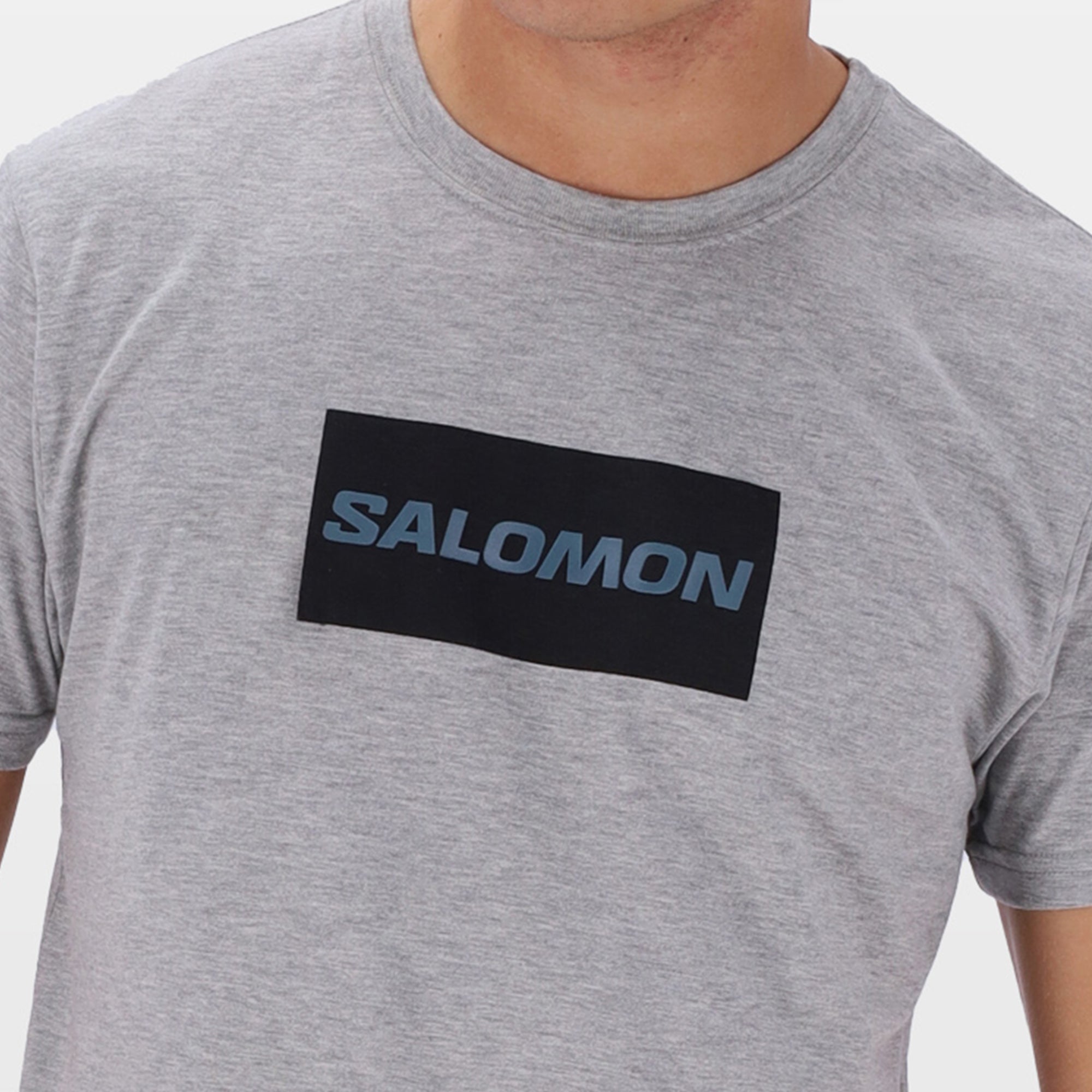 Salomon Block Out Men's Short Sleeve Cotton Tee - Breathable Graphic Print