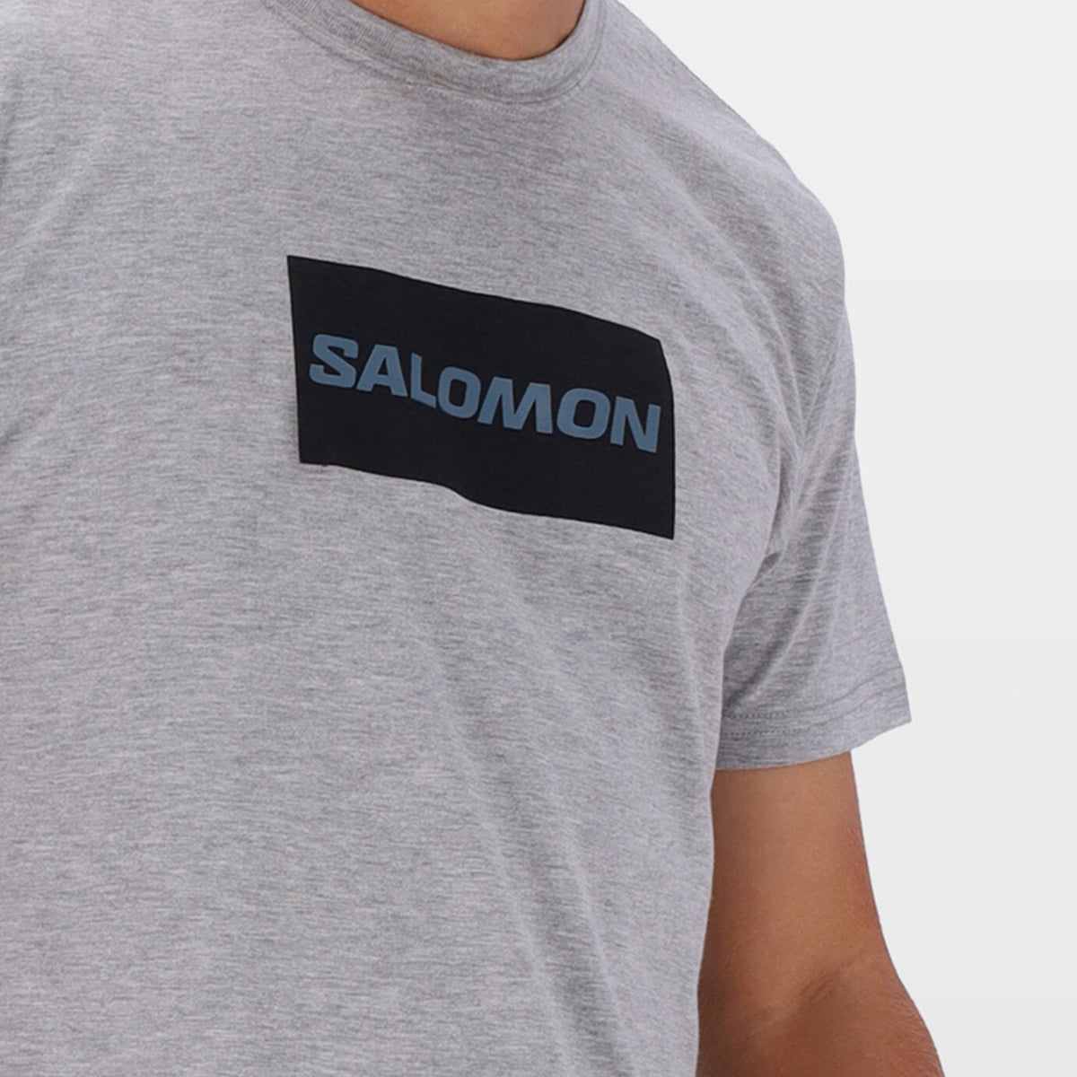 Salomon Block Out Men&#39;s Short Sleeve Cotton Tee - Breathable Graphic Print