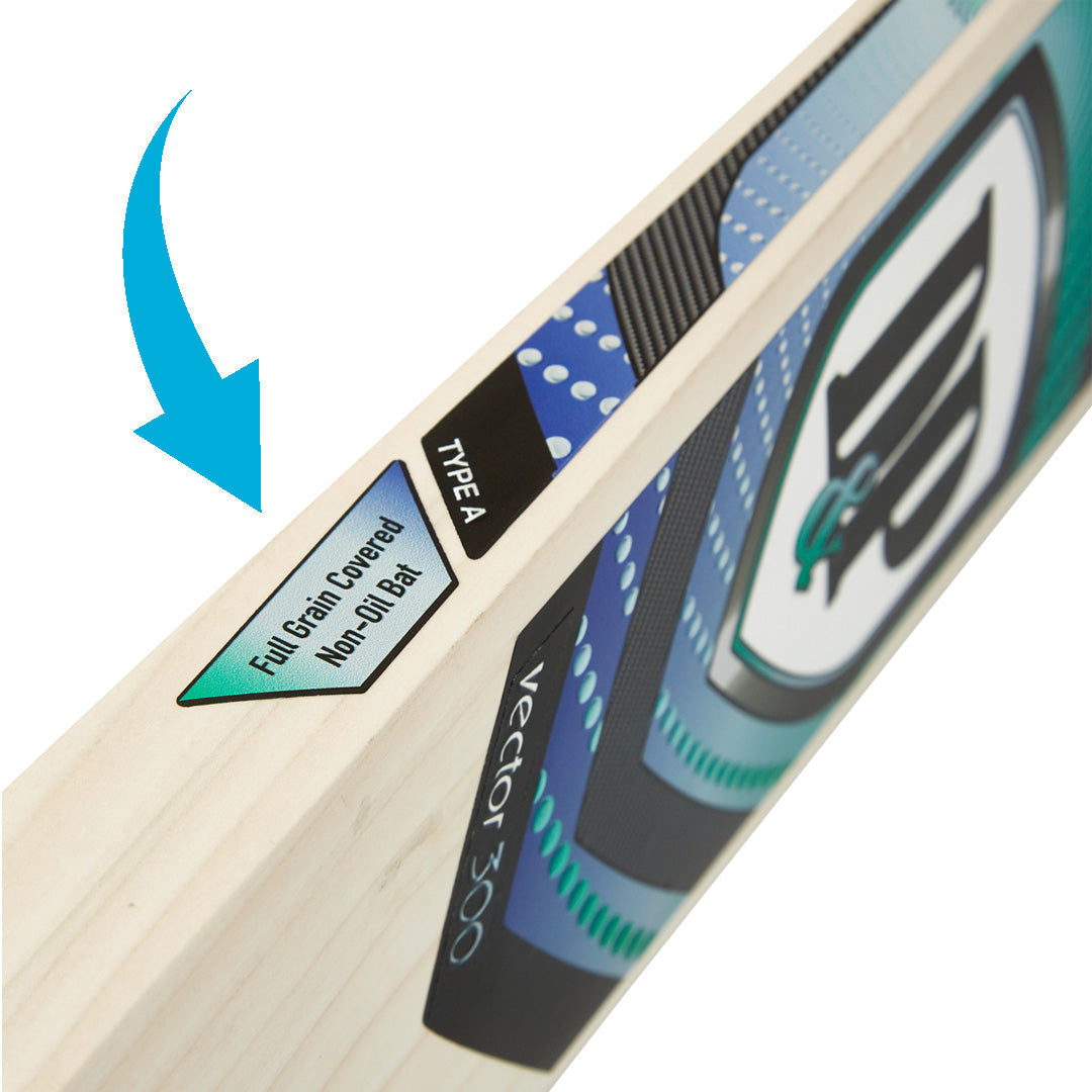 D&P Vector 300 Cricket Bat – Full Grain Cover